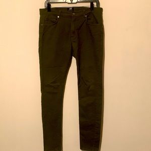 H&M Kaki Green Super Skinny Fit Jeans